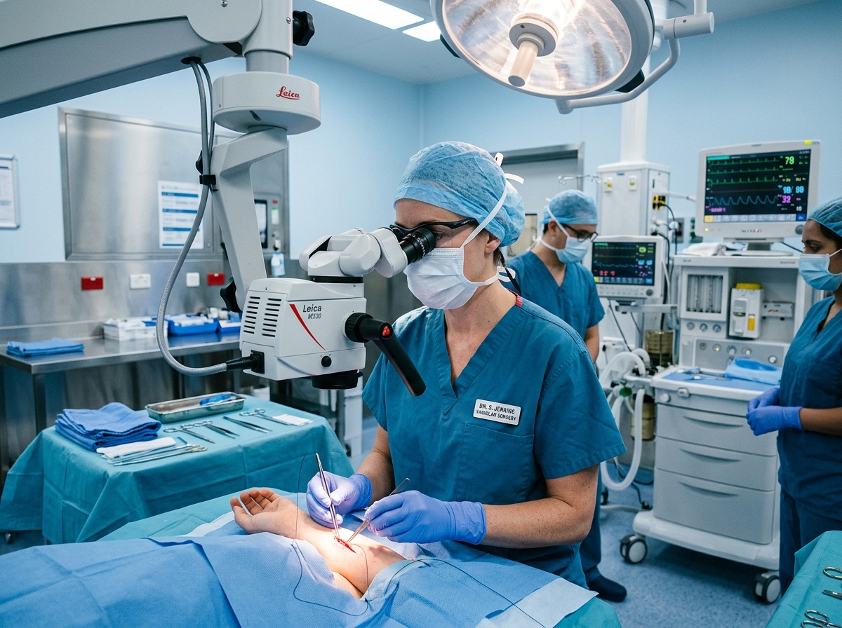 Dr. Arun Kumar A operating in theater